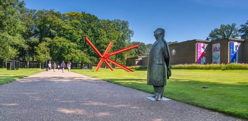 contemporary art at the entrance of the Kröller-Müller museum.