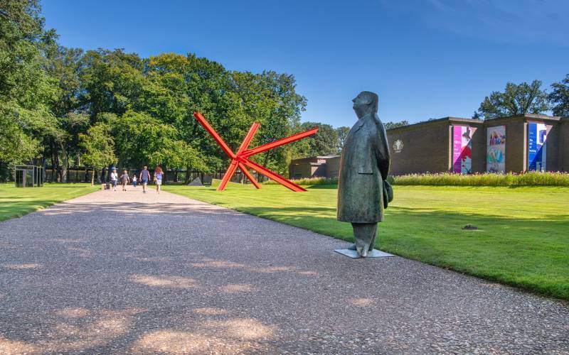 contemporary art at the entrance of the Kröller-Müller museum.